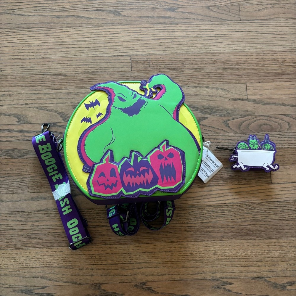 Disney Loungefly Oogie Boogie Bash 2025 Convertible Backpack Crossbody Bag NWT